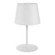 Lampa stołowa MAJA WHITE – biała, tkaninowy abażur, gwint E27