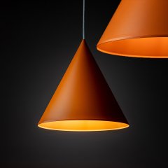 Pomarańczowy stożek pojedynczy lampa wisząca CONO ORANGE TK Lighting