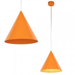 Metalowa lampa wisząca stożek CONO M ORANGE pomarańczowy TK Lighting