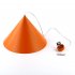 Duża lampa stożek wiszący nad stolik kawowy CONO XL ORANGE pomarańczowy TK Lighting