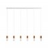 Lampa wisząca ELIT WHITE/WOOD 6308 TK Lighting
