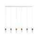Lampa wisząca ELIT WHITE/WOOD 6308 TK Lighting