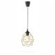 Lampa wisząca GALAXY BLACK/GOLD – metalowa klatka, gwint E27