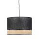 Lampa wisząca PAGLIA NEW BLACK – tkanina i rafi, 1x E27