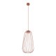 Lampa wisząca SPHERA S BRICK – metalowy klosz druciak, ceglany