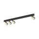 Lampa reflektorowa TOP GOLD Czarna – 4 reflektory GU10, metal i tworzywo
