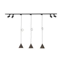 Zestaw jednofazowy z reflektorkami i lampa wiszącymi TRACER SET CONO BROWN 149 10609 TK Lighting