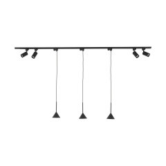 Zestaw jednofazowy z reflektorkami i lampa wiszącymi TRACER SET CONO MINI BLACK 153 10613 TK Lighting